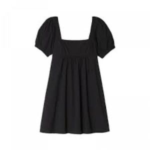 Wild Fable Black Square Neck Babydoll Dress Large